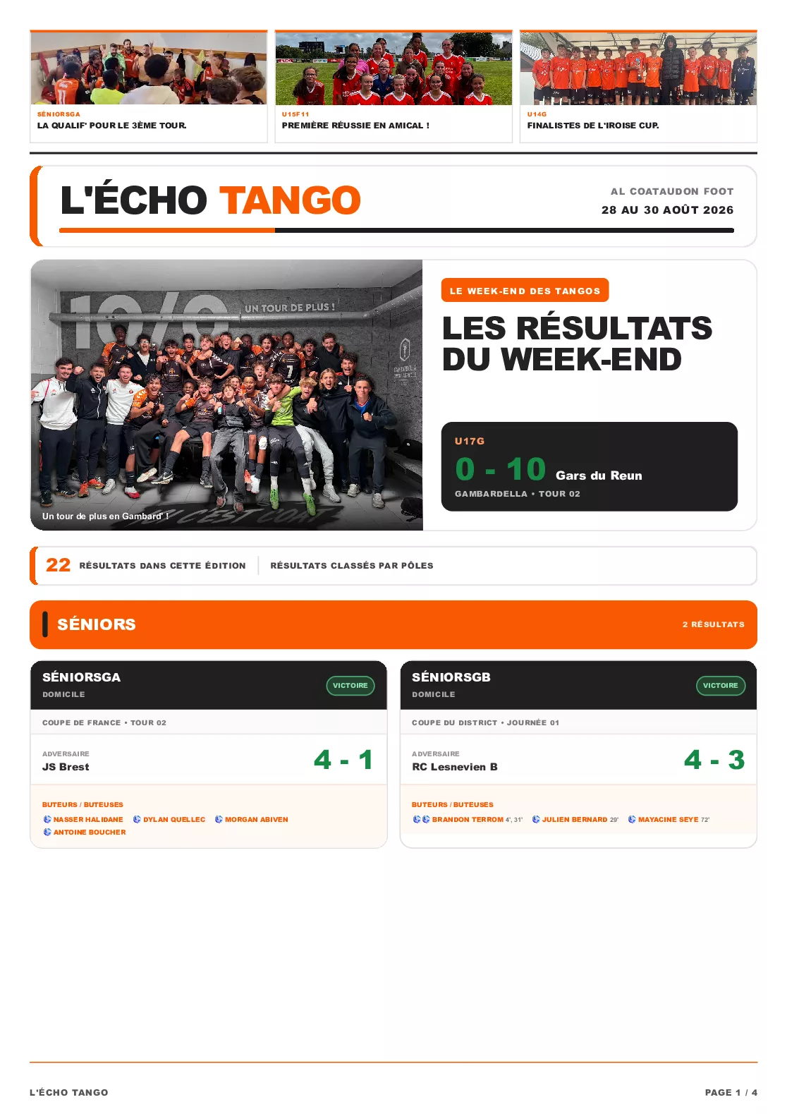 L'Écho Tango - 28 au 30 août 2026 - page 1