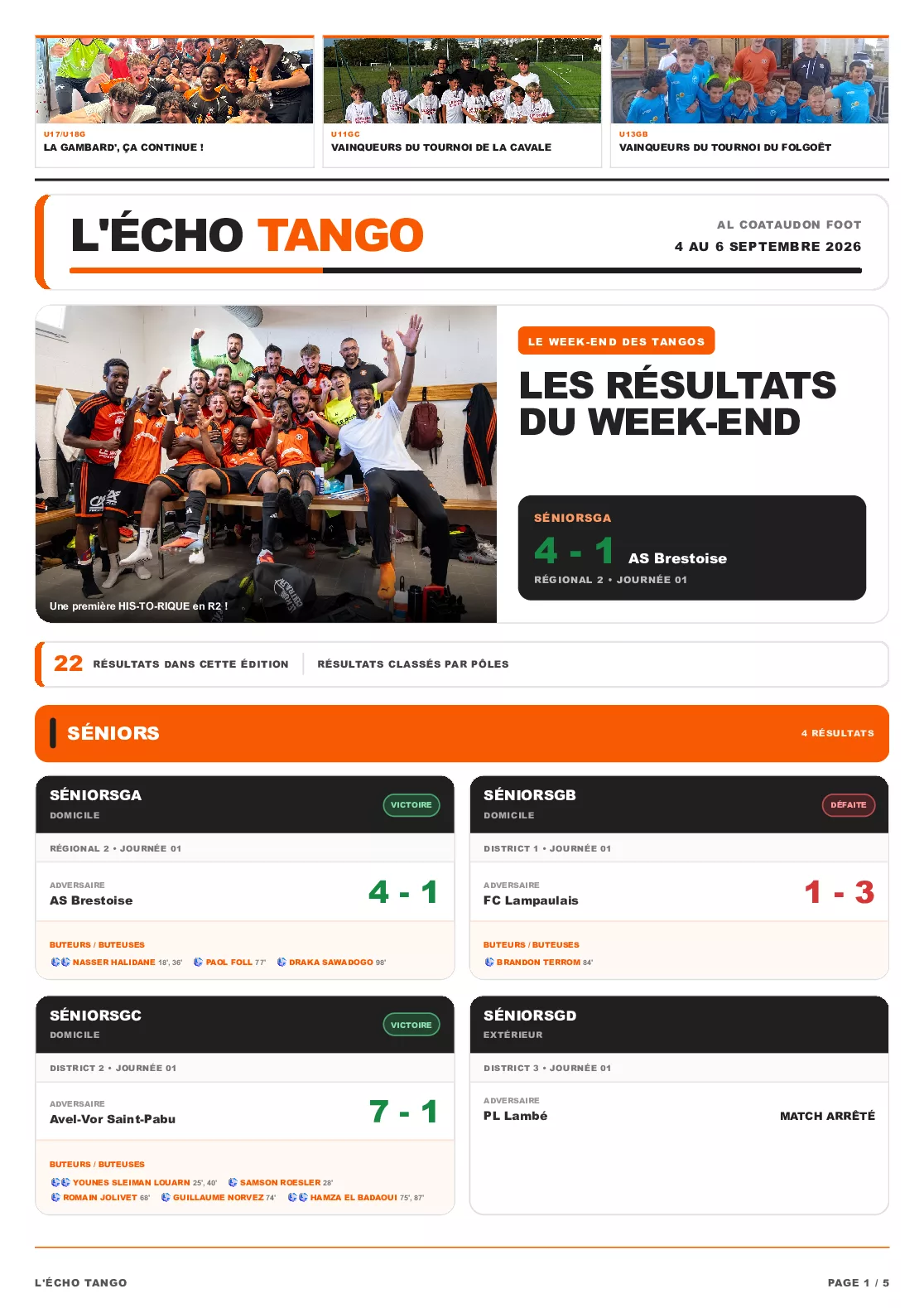 L'Écho Tango - 4 au 6 septembre 2026 - page 1