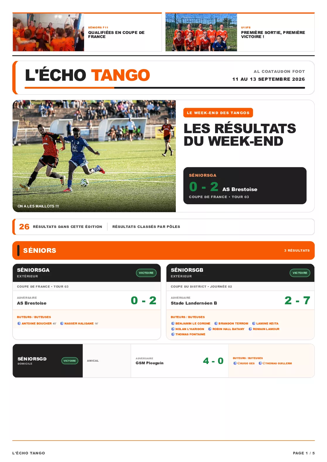 L'Écho Tango - 11 au 13 septembre 2026 - page 1