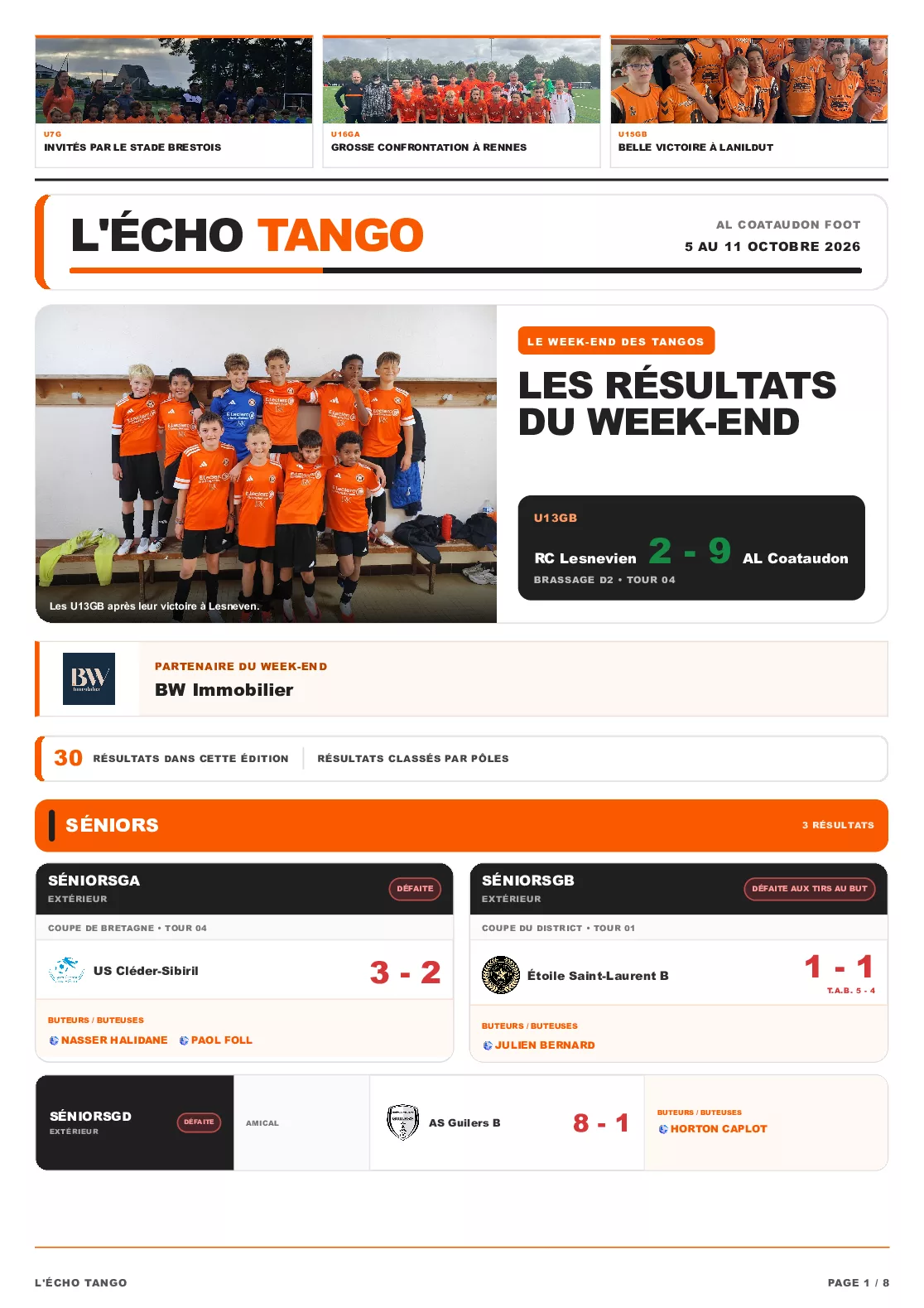 Écho Tango · 5 au 11 octobre 2026 - page 1