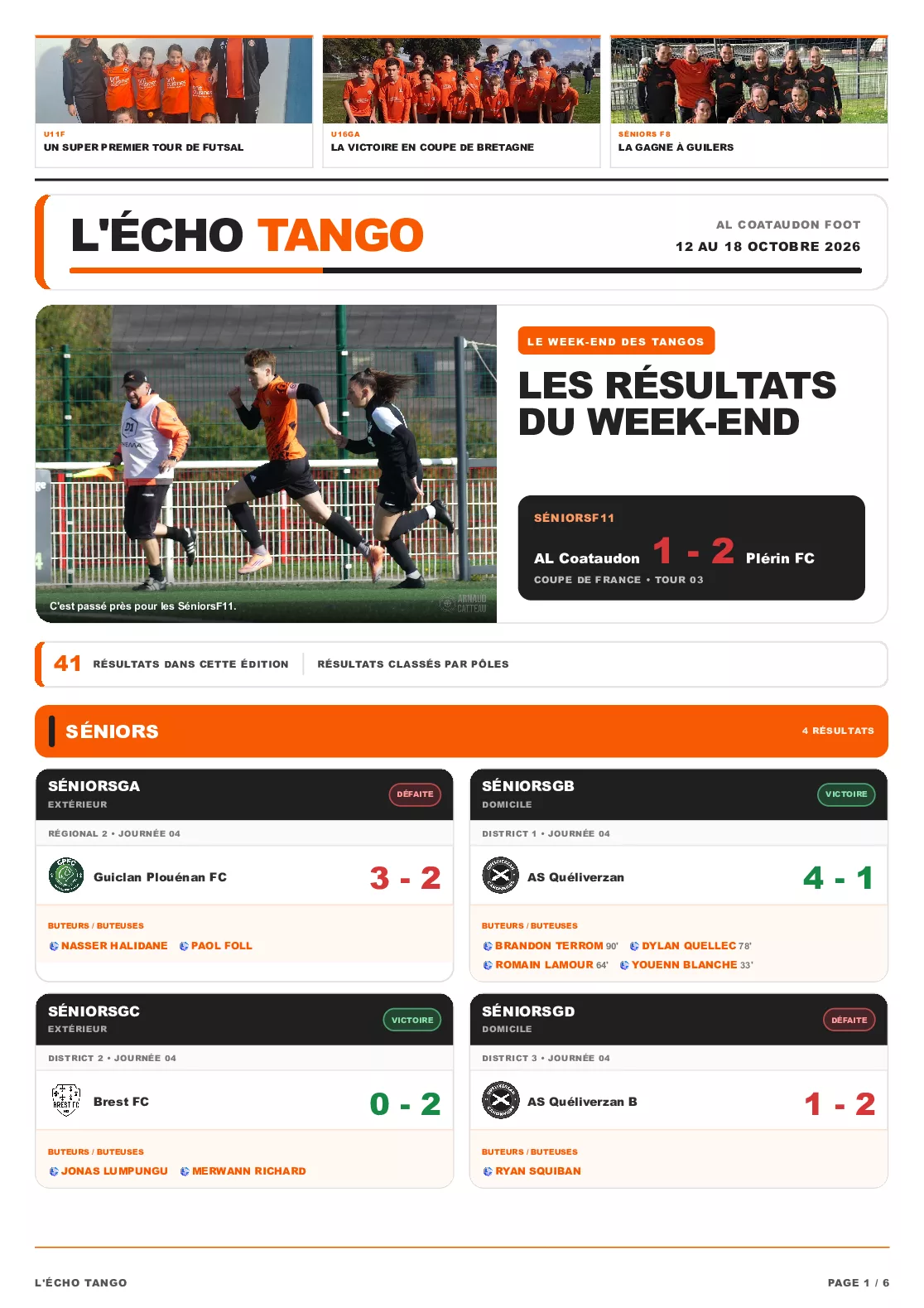 Écho Tango · 12 au 18 octobre 2026 - page 1
